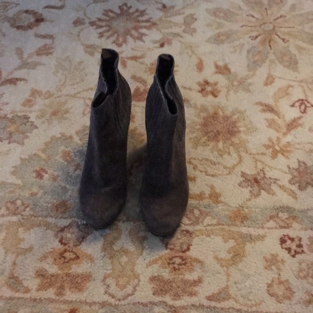 Prada taupe suede booties. Slightly worn.